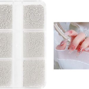 Caviar/ Buliones Surtidos En Tamaño Para Decorar Uñas plateados