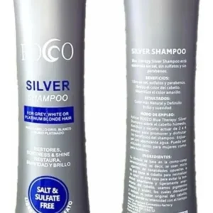 Shampoo Rocco Silver Sin Sal Cabello Gris Blanco Platinado