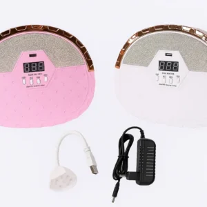 Lampara Para Manicure Led Uv 288w Modelo 2 En 1 Hr01 rosa
