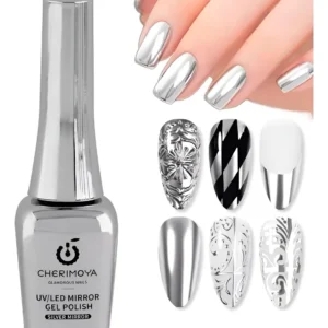 Esmaltes Permanentes Espejo Gel Polish Uñas Cherimoya 6ml Color Efecto Espejo