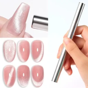 Imán Cilíndrico Para Efectos En Ojos De Gato Para Uñas En Gel color Dorado