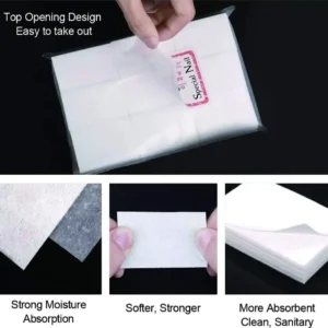Papel Algodón Para Remover Uñas Sin Pelusa