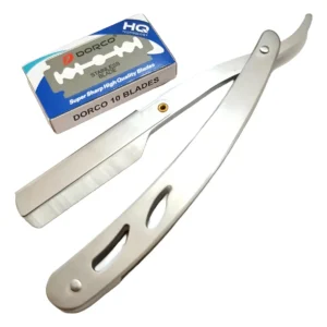 Navaja Afeitar Profesional  Acero Inoxidable +10 Cuchillas