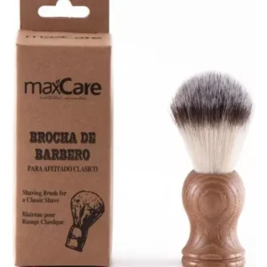 Brocha De Afeitar / Hisopo Para Barber Con Pelo Natural Color Marrón Claro