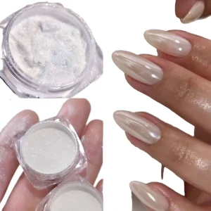 Polvo Efecto Espejo dorado, plateado y perlado