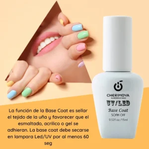 Base Coat Uv Cherimoya 15 Ml Preparador De Uñas