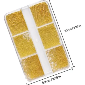 Caviar/ Buliones Surtidos En Tamaño Para Decorar Uñas dorado