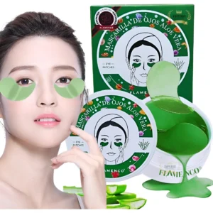 60 Parches Hidrogel Mascara Ojeras Aloe Vera  baba de caracol, vitamina C Y Acido hialuronico Hidratante Todo Tipo De Piel