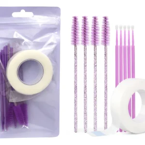 Kit Pestañas Cepillos Microbrush Cinta Colores Surtidos Colores Surtidos