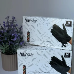 Guantes De Nitrilo Negros Hairstar Talla M Caja 50 Unidades Negro M