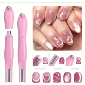 Imán Corazón 3 En 1 Efecto Ojo De Gato - Manicura Y Pedicura