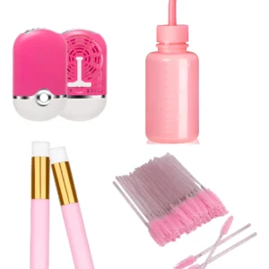 Kit Para Extensiones De Pestañas + Insumos Para Cuidado Mix 0 0 Mm