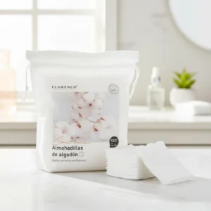 Almohadillas Desechables Flamenco 100pcs Algodón Blanco
