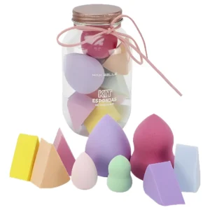 set de Esponjas De Maquillaje Max Belle Tamaño Variado Tonos Pasteles Variados Variado