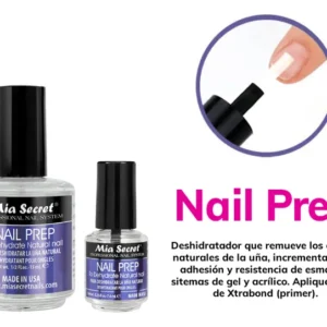 Nail Prep Deshidratador Preparador De Uñas 15 Ml Mia Secret Traslúcido