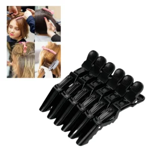 Pack De 6 Pinzas Cocodrilo Para El Cabello Color Negro