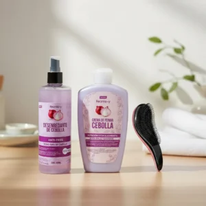Desenredante + Crema Peinar Cebolla Reaniay + Cepillo