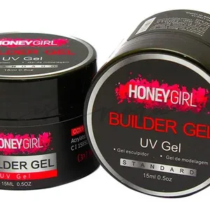 Honeygirl Builder Uv Gel para esculpir uñas 15ml Color Transparente