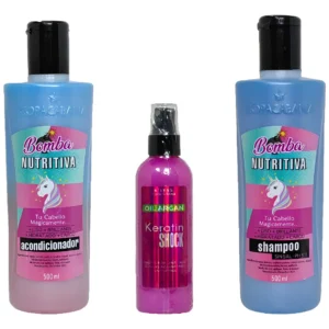 Kit Shampoo + Acondicionador + Shock Bomba Nutritiva 500ml