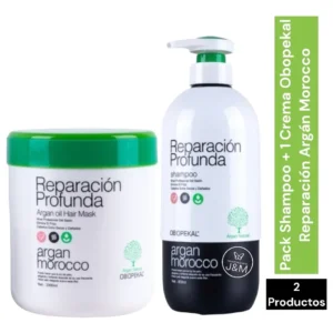 kit Shampoo Argán Obopekal+crema Reparación Profunda 1000ml Pack